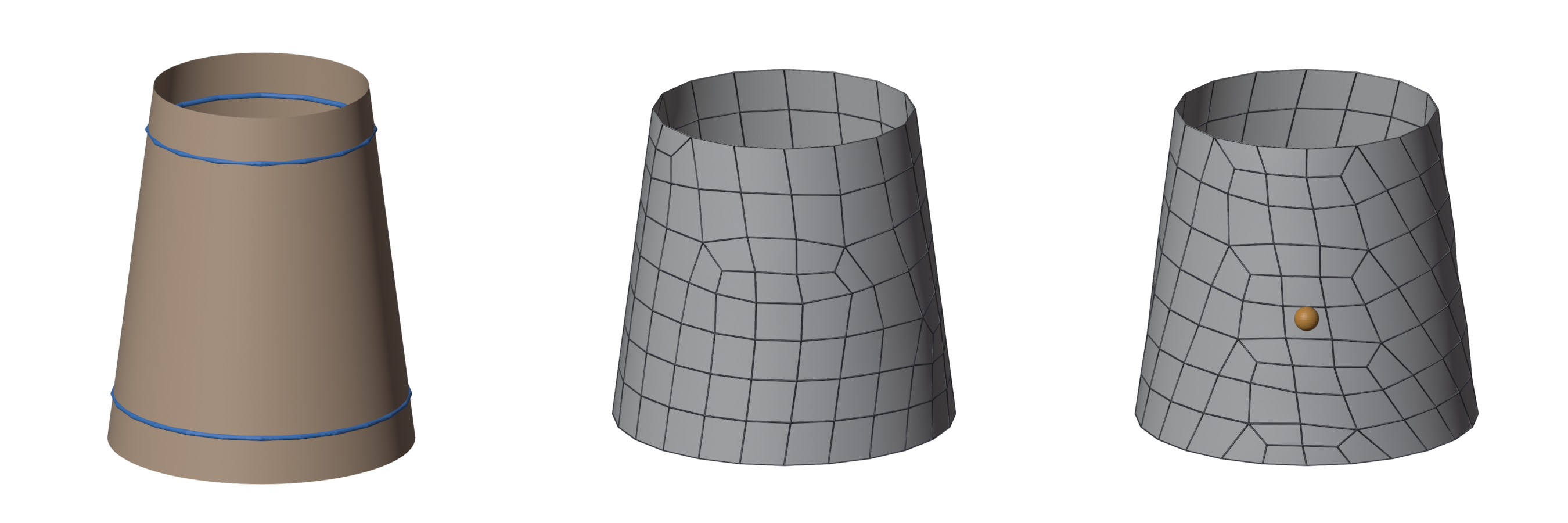 Bridge Loops 24 to 16: spread, and gathered at the cursor